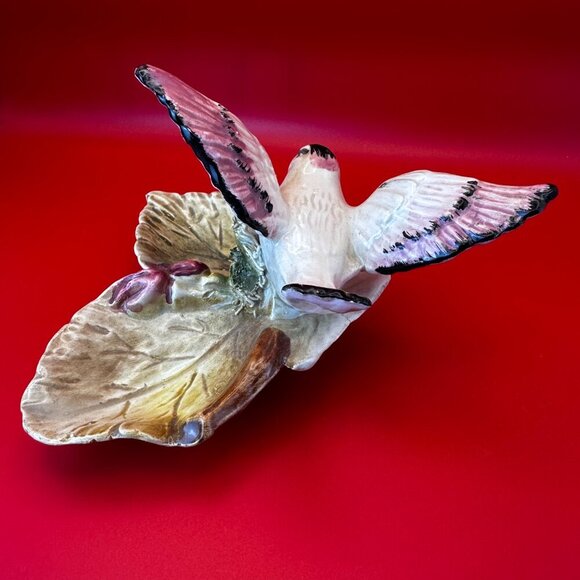 VTG CERAMIC BIRD AND LEAF DISH, LIKELY A TRINKET OR CANDY DISH - Picture 2 of 8